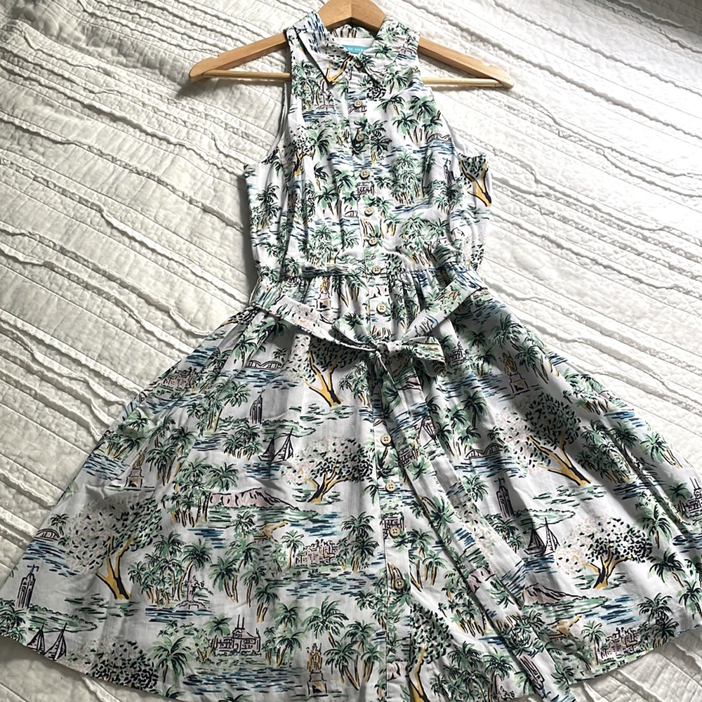 Tori Richard Aloha Toile Mimi Dress